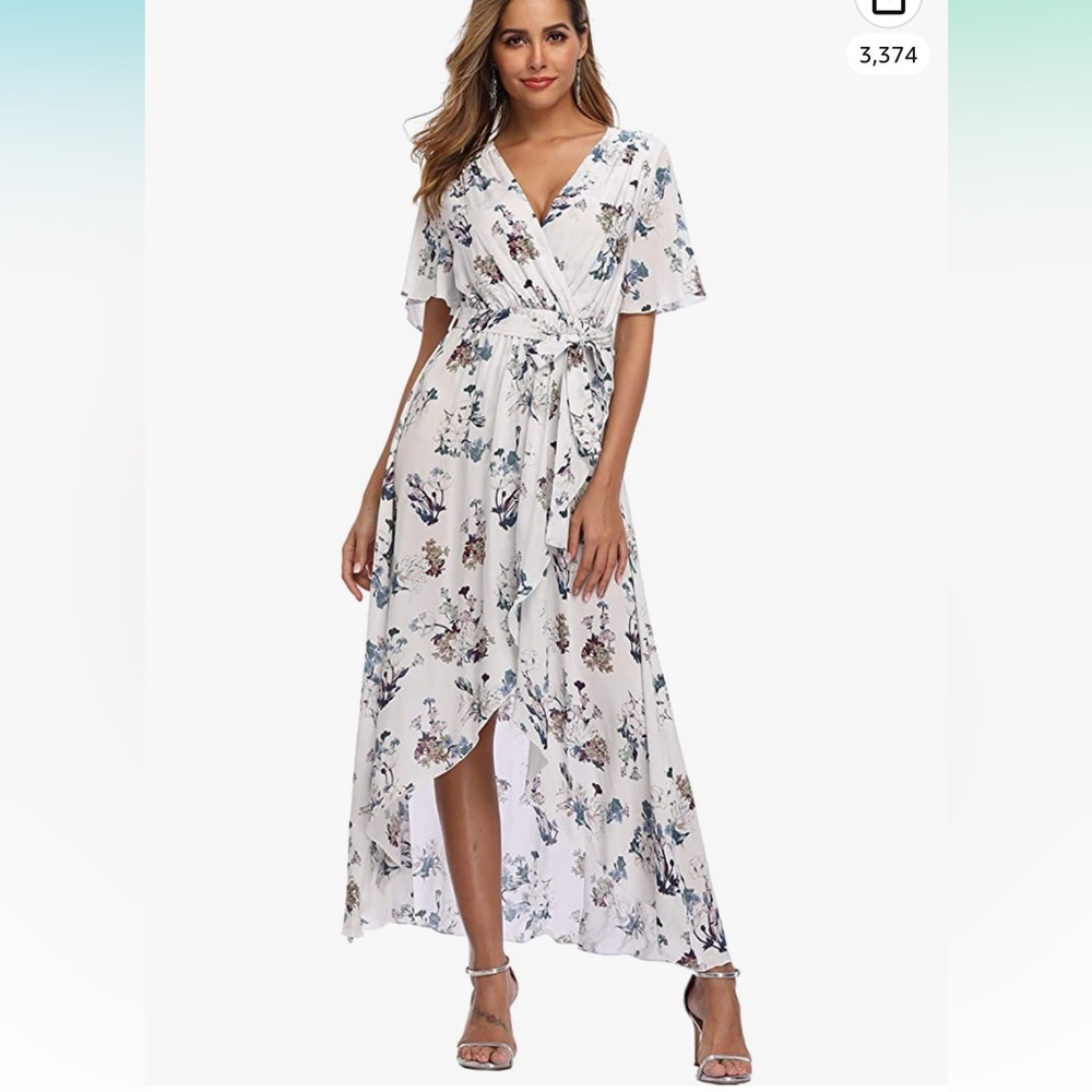 Womens high low maxi dress
